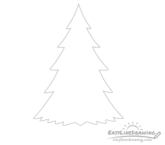 Drawing trees and vegetation in autocad. How To Draw A Pine Tree Step By Step Easylinedrawing