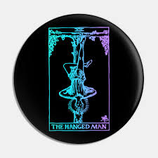The hanged man tarot card symbolizes a conscious retreat from the physical world to follow a higher calling. The Hanged Man Tarot Card Rider Waite Tarot Pin Teepublic De