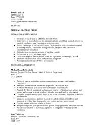 Sample Medical Records Clerk Resume Resumesdesign Medical Records Medical Resume Resume
