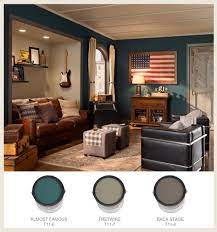 The Man Cave Colorfully Behr Living Room Warm Living Room Colors Rustic Living Room