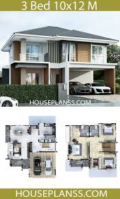 House Design Plans Idea 10x12 With 3 Bedrooms Home Ideassearch Duplex House Design Bungalow House Design Model House Plan