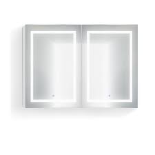 Two soft touch switch makes it simple and easy to turn on/off, adjust brightness and change color temperature. Orren Ellis Vandeventer 48 X 36 Recessed Or Surface Mount Medicine Cabinet With 6 Adjustable Shelves And Led Lighting Wayfair