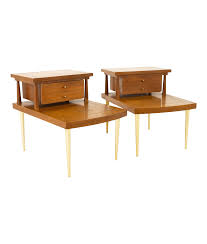 We did not find results for: Lane Two Tier Mid Century Walnut Brass Leg End Tables Pair
