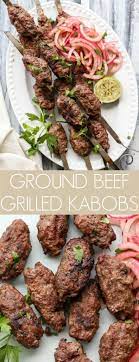 These Mediterranean Ground Beef Kabobs Are The Perfect Recipe For An Easy Quick Dinner They Marinate Ground Beef Kabob Recipe Beef Kabobs Grilled Beef Recipes