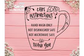 Download Floral Mug Care Card Care Instruction Svg 827984 Cut Files Design Bundles