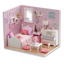 Cutebee Doll House Furniture Miniature Dollhouse Diy Miniature House Room Box Theatre Wooden Dolls House Furniture Diy Dollhouse Furniture Dollhouse Furniture
