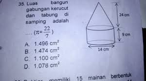 Mencari luas gabungan tabung dan kerucut. Luas Bangun Gabungan Kerucut Dan Tabung Di Samping Adalah Mohon Dijawab Dengan Cara Brainly Co Id