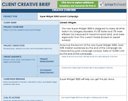 Free Creative Brief Templates Smartsheet