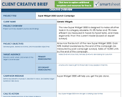 Briefing notes make the decision makers informed about their important decisions, as they are usually responsible for them. Free Creative Brief Templates Smartsheet