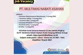 Entdecke rezepte, einrichtungsideen, stilinterpretationen und andere ideen zum ausprobieren. Buruan Kirim Lamaran Pt Multimas Nabati Asahan Buka Lowongan Kerja Harian Haluan