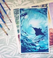 Jason de caires taylor superb underwater sculpture. Watercolour Stingray Painting Art Projects Amazing Art Painting Gouache Art