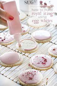 In the bowl of your electric mixer (or with a hand mixer) 3 cups (330 grams) confectioners (powdered or icing) sugar, sifted. How To Make Egg White Royal Icing Easy Royal Icing Recipe Royal Icing Cookies Recipe Icing Recipe