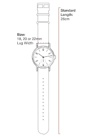 Sometimes it's easy to find the band width measurement as some watch bands have it. Orn Brown Nato Strap Dark Brown Nato Leather Watch Strap