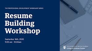 resume building workshop ubc okanagan