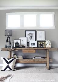 Modern Rustic Console Display Taryn Whiteaker Home Decor Rustic Consoles Rustic Console Tables
