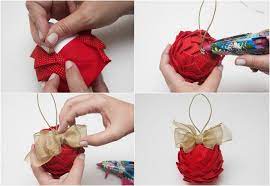 Christmas ornament idea using styrofoam balls! 4 Ideas For Decorating Styrofoam Balls For Diy Christmas Tree Ornaments