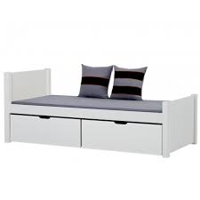 Optez pour un lit avec rangement et gagnez de l'espace ! Lit Enfant Blanc A Rangements 90x200 Alfred Et Compagnie