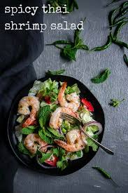 Toss well and chill, covered, for at least 1 hour and up to overnight. Spicy Thai Shrimp Salad Pla Goong Recipe Shrimp Salad Thai Shrimp Salad Fresh Salad Recipes