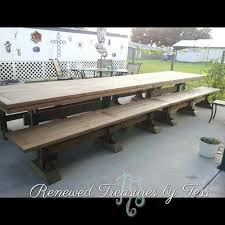 16 Foot Farmhouse Table And Benches General Finishes 2018 Design Challenge Farmhouse Table Outdoor Farmhouse Table Table