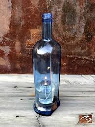 Blue candles scented luxury soy wax candle holders. Pinnacle Blue Wine Bottle Art Candle Holder