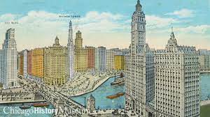 Chicago Skyline 1933 Chicago History Museum Chicago History Museum History Museum Chicago History