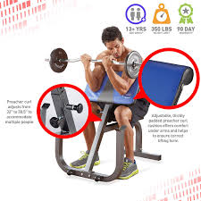 pure fitness preacher curl bench