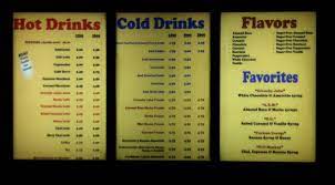 Our Original Drive Thru Menu Flavored Drinks Menu Restaurant Menu Items