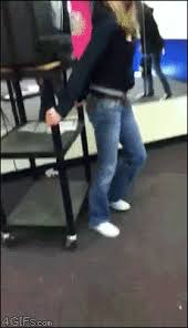 This Girl Who Should Have Thought About Her Ability To Pull Heavy Objects Funny Gif Really Funny Funny