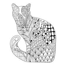 Maybe you would like to learn more about one of these? Dekorative Skizze Der Katze Verzieren Silhouette Als Vorlage Leinwandbilder Bilder Schone Farben Monochrome Myloview De