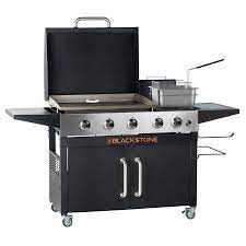 Cook up your veggies on the griddle, while you grill your patties for that savory charcoal flavor. Amazon Com Blackstone Range Top Combo With Bonus Fryer Appliances