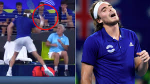 Nick kyrgios joined former davis cup player sam groth in criticizing novak djokovic after the serbian world no. Tennis Tsitsipas Hits Father With Racquet Against Kyrgios