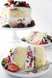 Hot Milk Sponge Cake With Berries Recipe Savoury Cake Cake Desserts