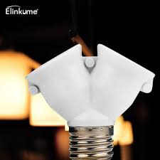 Elinkume Lamp Base E27 E26 To 2 E27 E26 Lamp Holder Converter Socket Extender Splitter Plug Bulb Holder Contact Adap Home Improvement Aliexpress Things To Sell