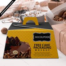 Download Free Cake Packaging Mockup Psd Template A Cake Is A Very Delicious Food Item For Us At Every Party Like A Birthda Cake Packaging Packaging Mockup Mockup Psd