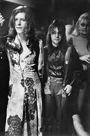 David Bowie S First Trip To The Us In The Man Who Sold The World Dress With Rodney Bingenheimer David Bowie Bowie Starman Bowie