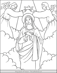 671x911 food from heaven coloring pages with kids. Mary Queen Of Heaven Coloring Page Thecatholickid Com