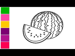 How To Draw Watermelon Step By Step Watermelon Drawing So Easy For Begi Watermelon Drawing Drawing For Kids Art Tutorials