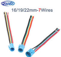 1 pz 16/19/22mm 7 fili prese per interruttori a pulsante connettore a  pulsante in plastica - AliExpress