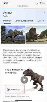 How To Use Google 3d Animals To See Dinosaurs On Android Iphone