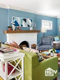 Before And After This Colorful Living Room Makeover Is So Inspiring Colourful Living Room Hgtv Living Room Green Couch Living Room