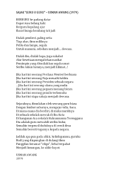 Siapa tu ya lupa sudah, mendeklamasikan puisi guru oh guru hasil nukilan allahyarham usman awang Sajak Hari Guru