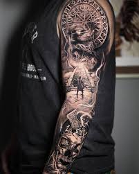 This tattoo covers almost your whole arm and makes it look completely exotic. Tattoos Viking Tattoo Sleeve Viking Tattoos For Men Viking Tattoos