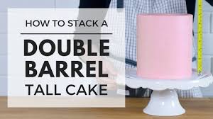 Heat the oil to 350°f (175°c) or until a cube of bread will fry to golden brown within 10 seconds. How To Stack A Tall Double Barrel Cake With Sharp Edges Smooth Sides Decorating Tutorial Youtube