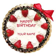 Birthday Cake With Name Editor Online Write Name On Strawberry Birthday Cake Online Print Name On Strawberry Birthday Cake On Happy Anniversary Cakes Happy Birthday Cake Images Happy Birthday Cakes