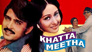 Khatta Meetha 1978 movie still featuring the classic Bollywood family drama atmosphere
