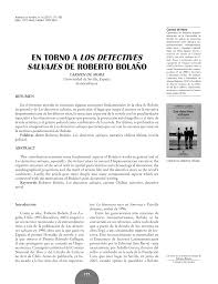Pdf En Torno A Los Detectives Salvajes De Roberto Bolano