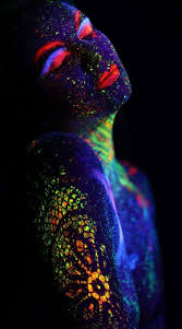 Black Light Neon Paint Neon Painting Black Art Painting Body Art Photography