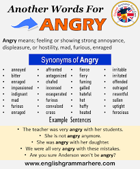 Another Word For Angry What Is Another Synonym Word For Angry Every Language Spoken Around The World Words For Angry Another Word For Angry Book Writing Tips