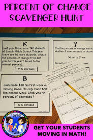 This Activity Is A Scavenger Hunt With 15 Percent Of Change Word Problems It Includes Problems Where Yo Percent Of Change Pre Algebra Activities Word Problems