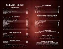 Price List Template 34 Hair Salon Price List Salon Price List Hair Salon Prices